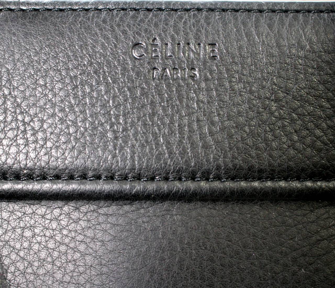 Celine Medium Phantom Shopper- Black Leather with Black Hardware In Excellent Condition In New York City & Hamptons, NY