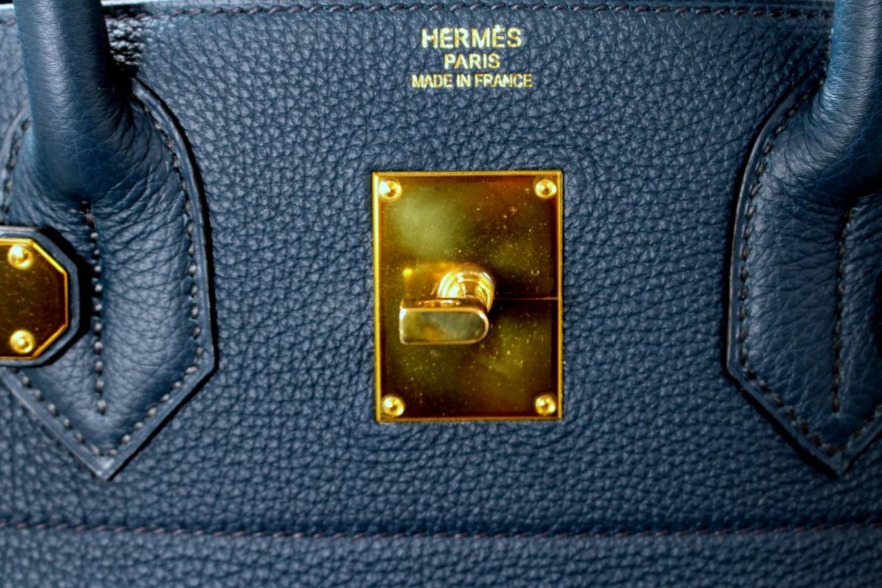 Hermes Blue de Prusse BLUE Togo HAC Haut a Courroies 40 cm size 3