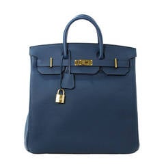 Hermes Blue de Prusse BLUE Togo HAC Haut a Courroies 40 cm size