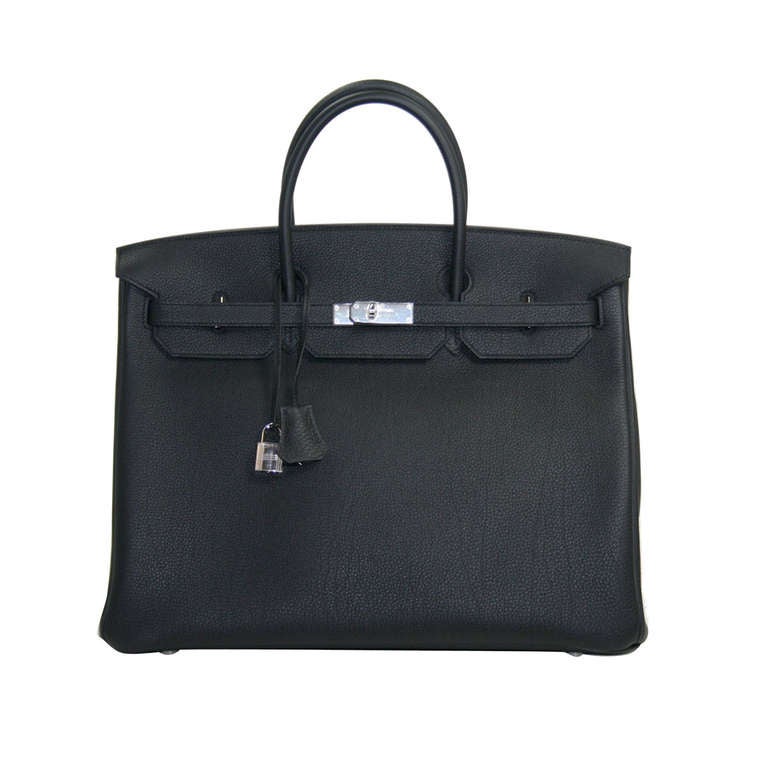 Hermes Birkin Bag in Black Togo with Palladium 40 cm size
