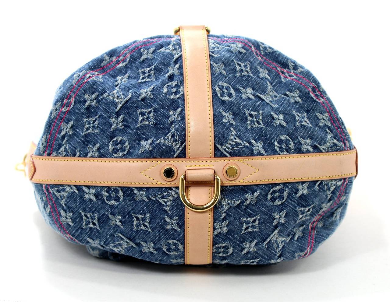 Women's Louis Vuitton Ltd. Ed. Sunburst Crossbody Bag- Denim with Neo Pink For Sale