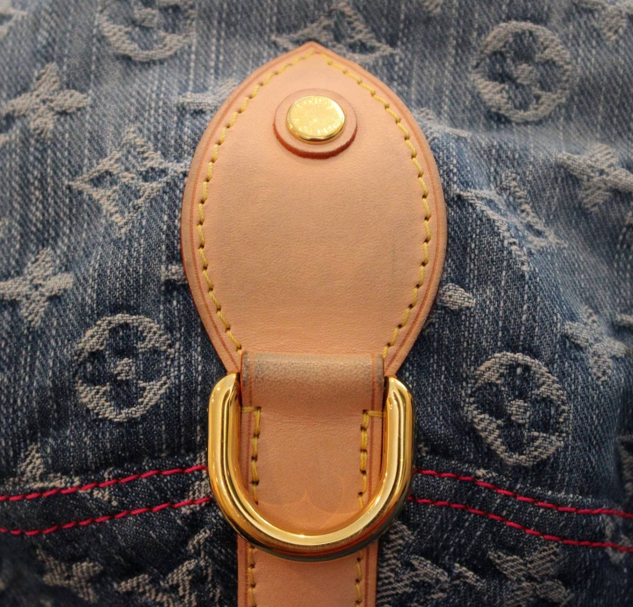 Louis Vuitton Ltd. Ed. Sunburst Crossbody Bag- Denim with Neo Pink For Sale 1