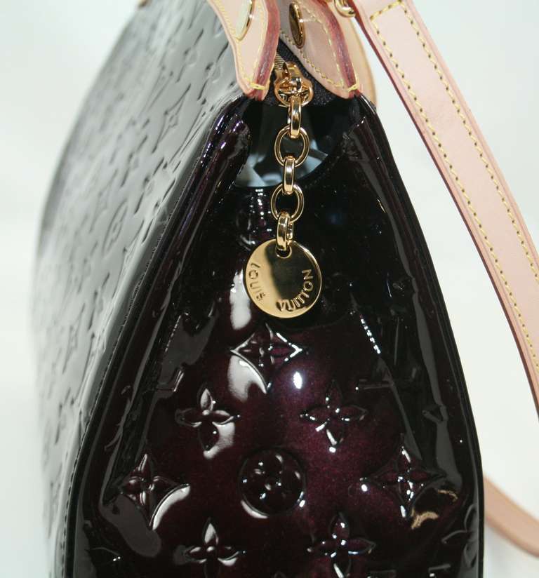 Women's Louis Vuitton Amarante Vernis Brea MM Bag with Strap