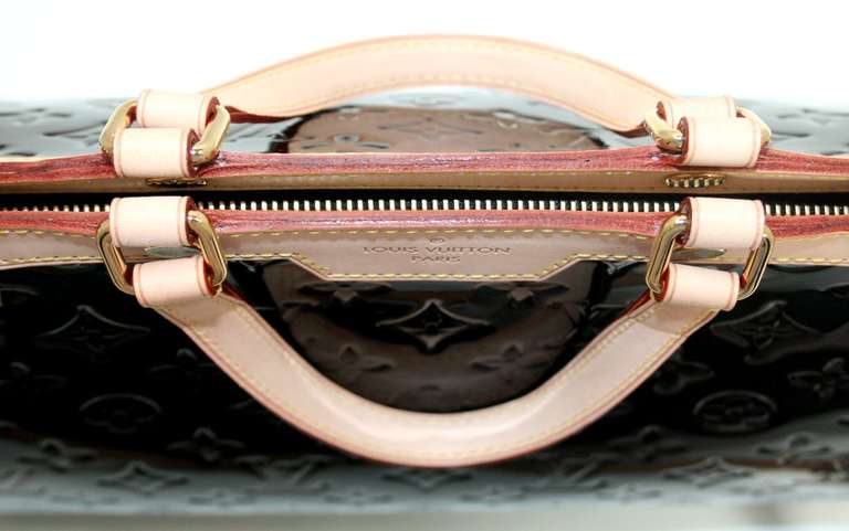 Louis Vuitton Amarante Vernis Brea MM Bag with Strap 3