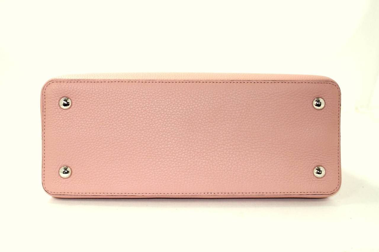 Louis Vuitton Magnolia Leather Capucines MM Bag- PINK color at 1stDibs