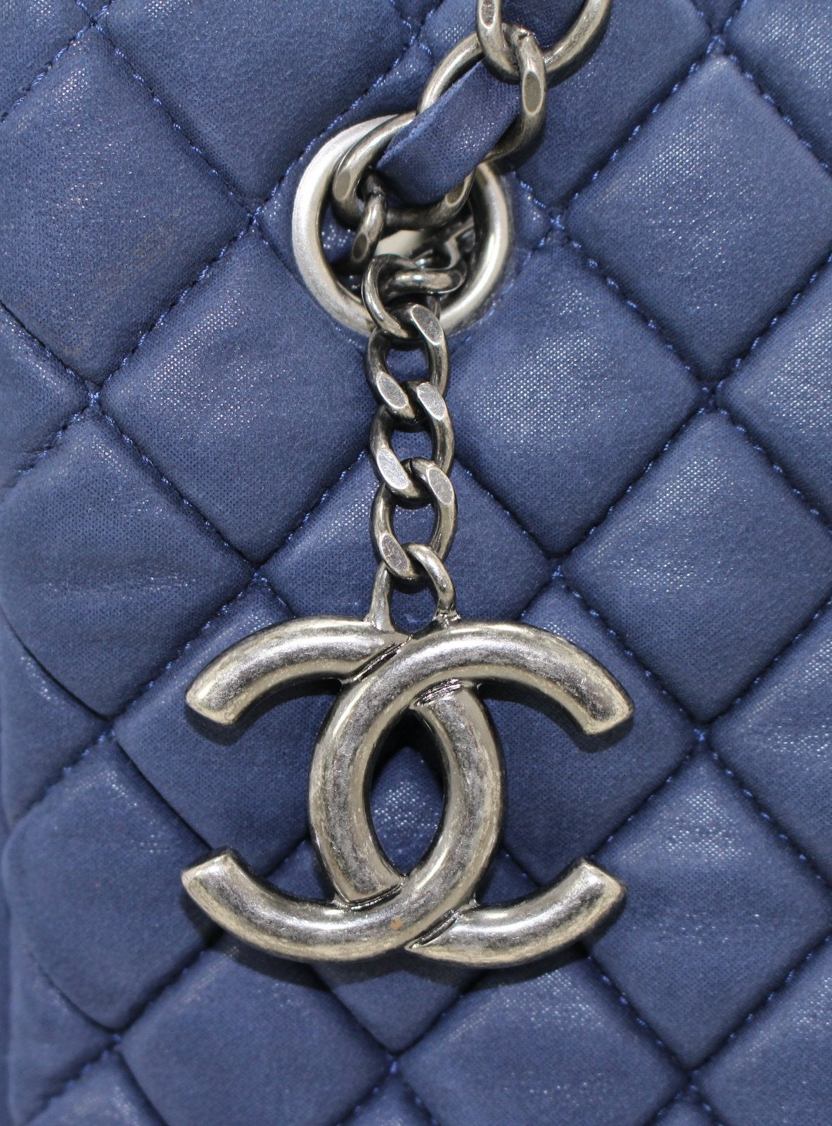 Chanel Cobalt Blue Leather Tote 1