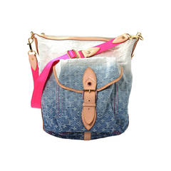 Louis Vuitton Ltd. Ed. Sunburst Crossbody Bag- Denim with Neo Pink