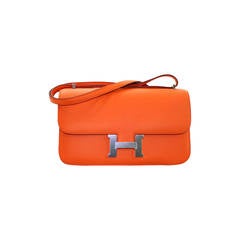 Hermes Orange Swift Leather Constance ELAN