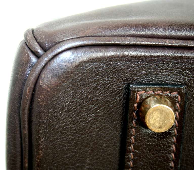 Hermès Vintage Havane Gulliver Leather 35 cm Birkin with Gold 1