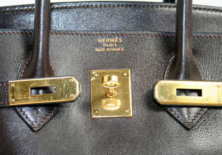 Hermès Vintage Havane Gulliver Leather 35 cm Birkin with Gold 3