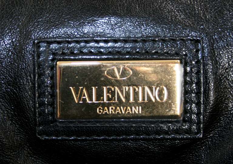 Vlaentino Black Calfskin Nuage Bow Bag 2