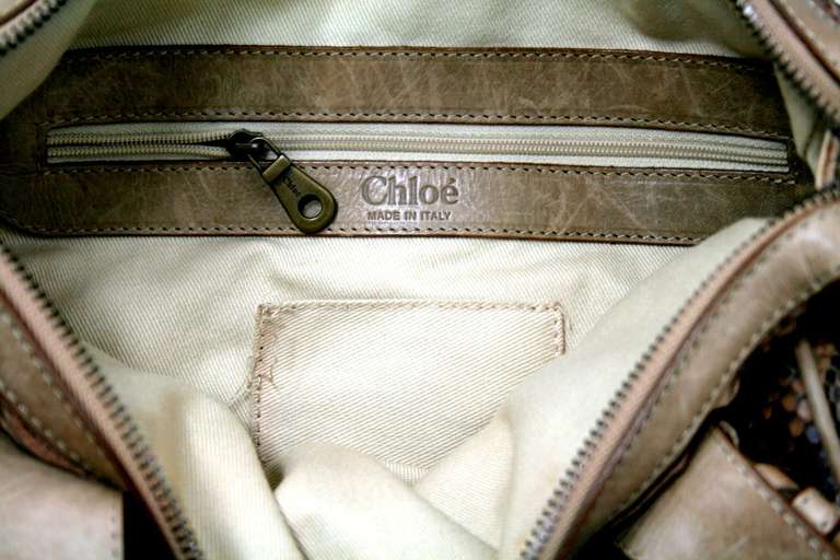 Chloe Beige Brown Python Large Silverado Bag at 1stdibs  