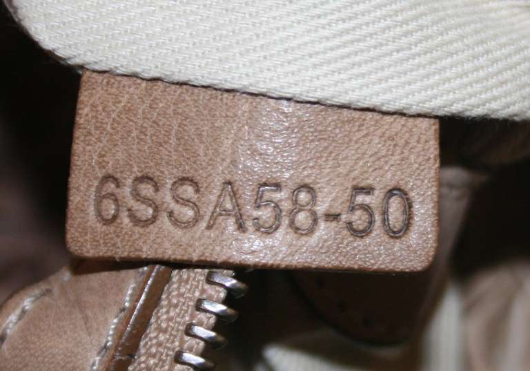 Chloe Beige Brown Python Large Silverado Bag 4