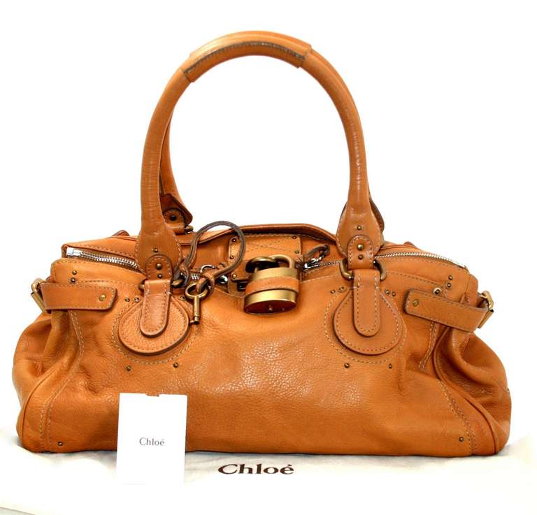 Chloe Whiskey Leather XL Paddington Bag 6