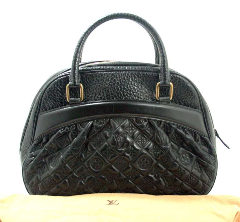 Louis Vuitton Black Mizi Vienna Leather Limited Edition Satchel 1