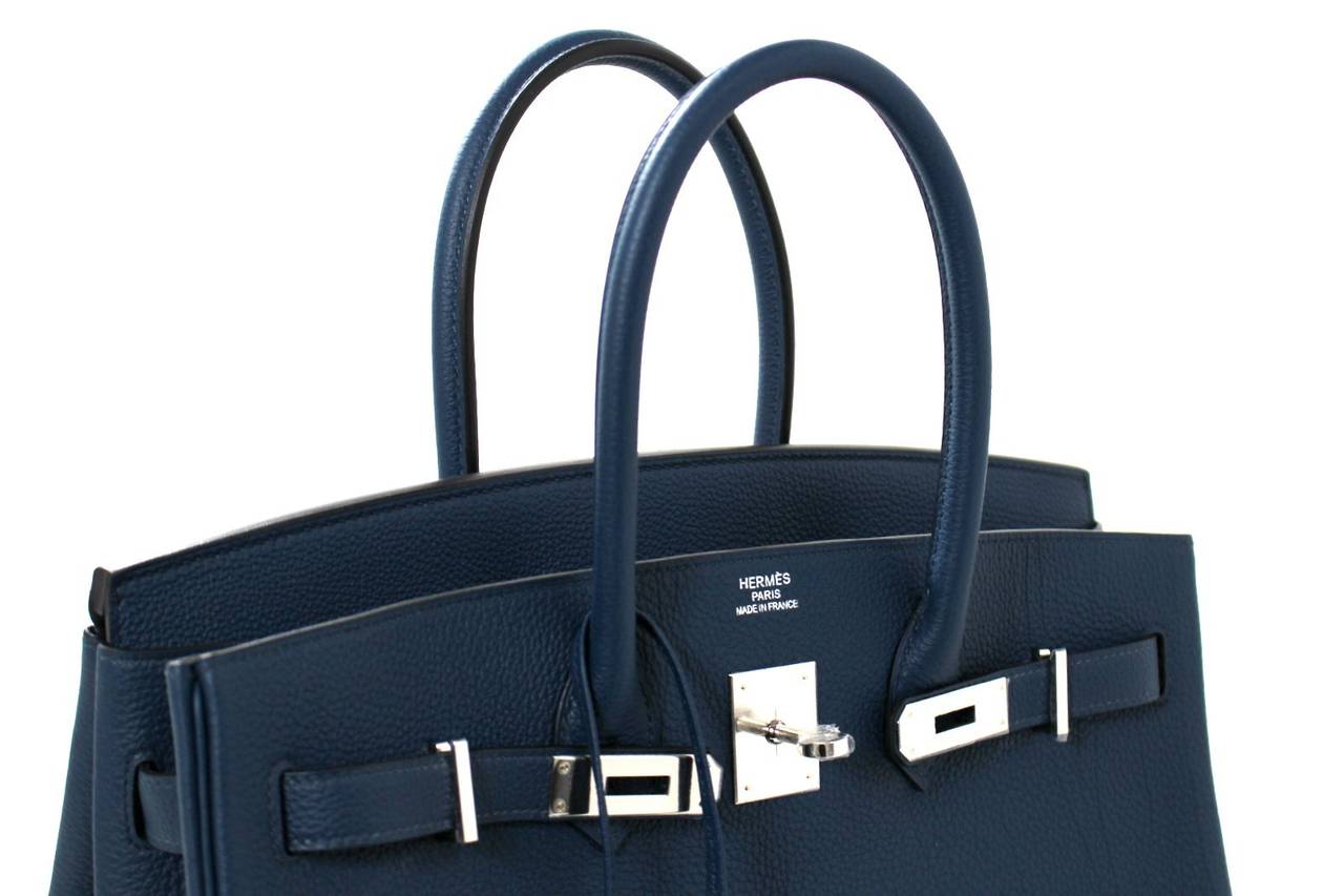 Hermes 35 cm Blue de Prusse Birkin Bag- Togo with PHW 3