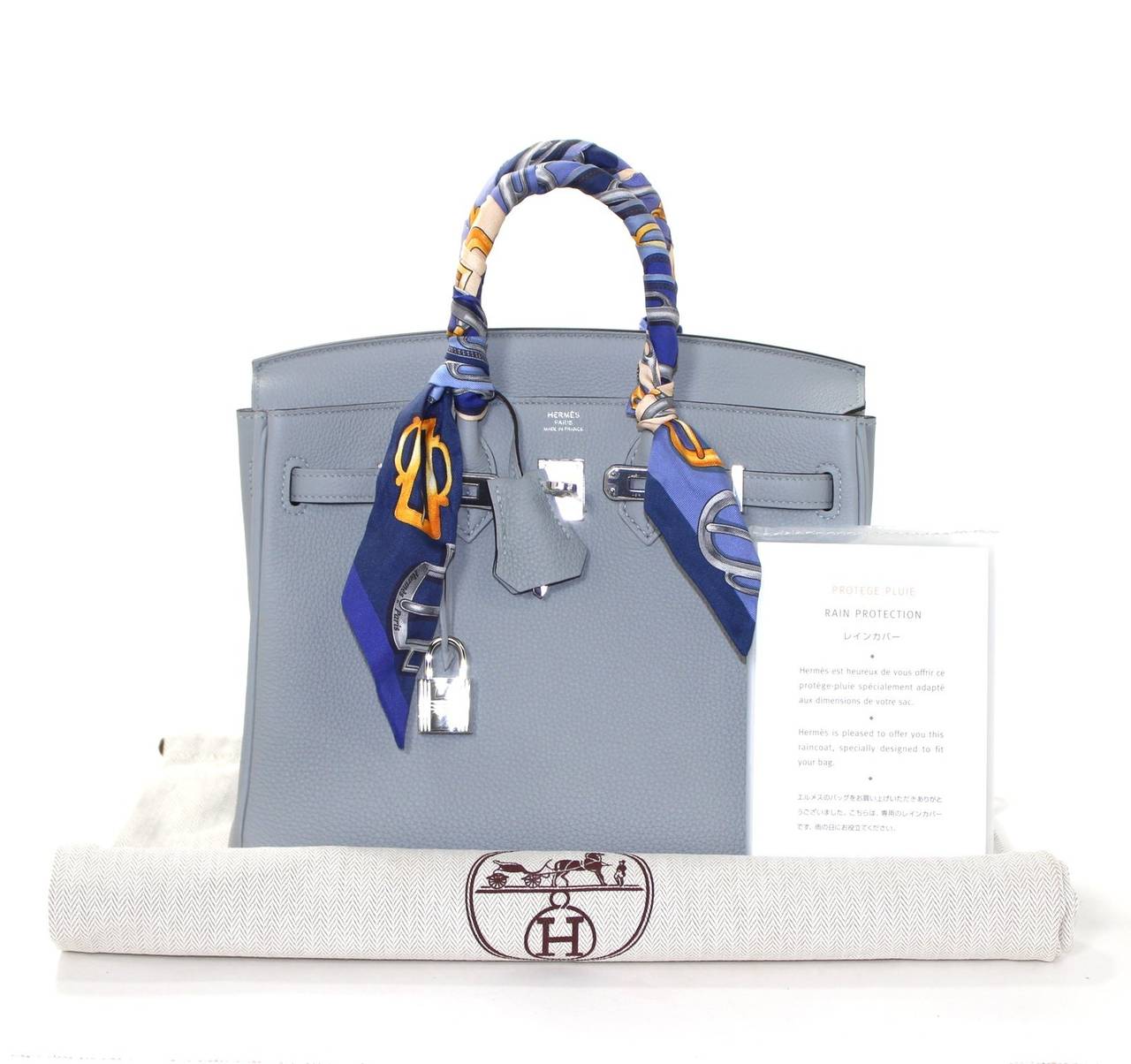Hermes Glacier Blue Togo 25 cm Birkin Bag- New Color at 1stdibs  