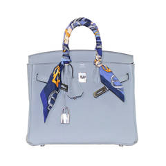 Hermes Glacier Blue Togo 25 cm Birkin Bag- New Color