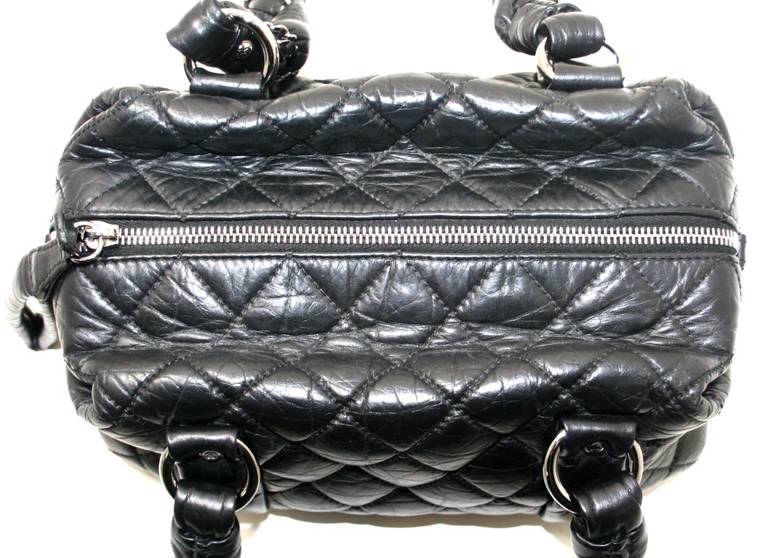 Chanel Black Lambskin Lady Braid Small Tote Satchel Bag 2