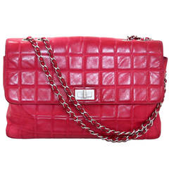 Chanel Red Leather Mademoiselle Flap Bag