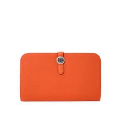 Hermes Orange Duo Wallet- Togo with PHW
