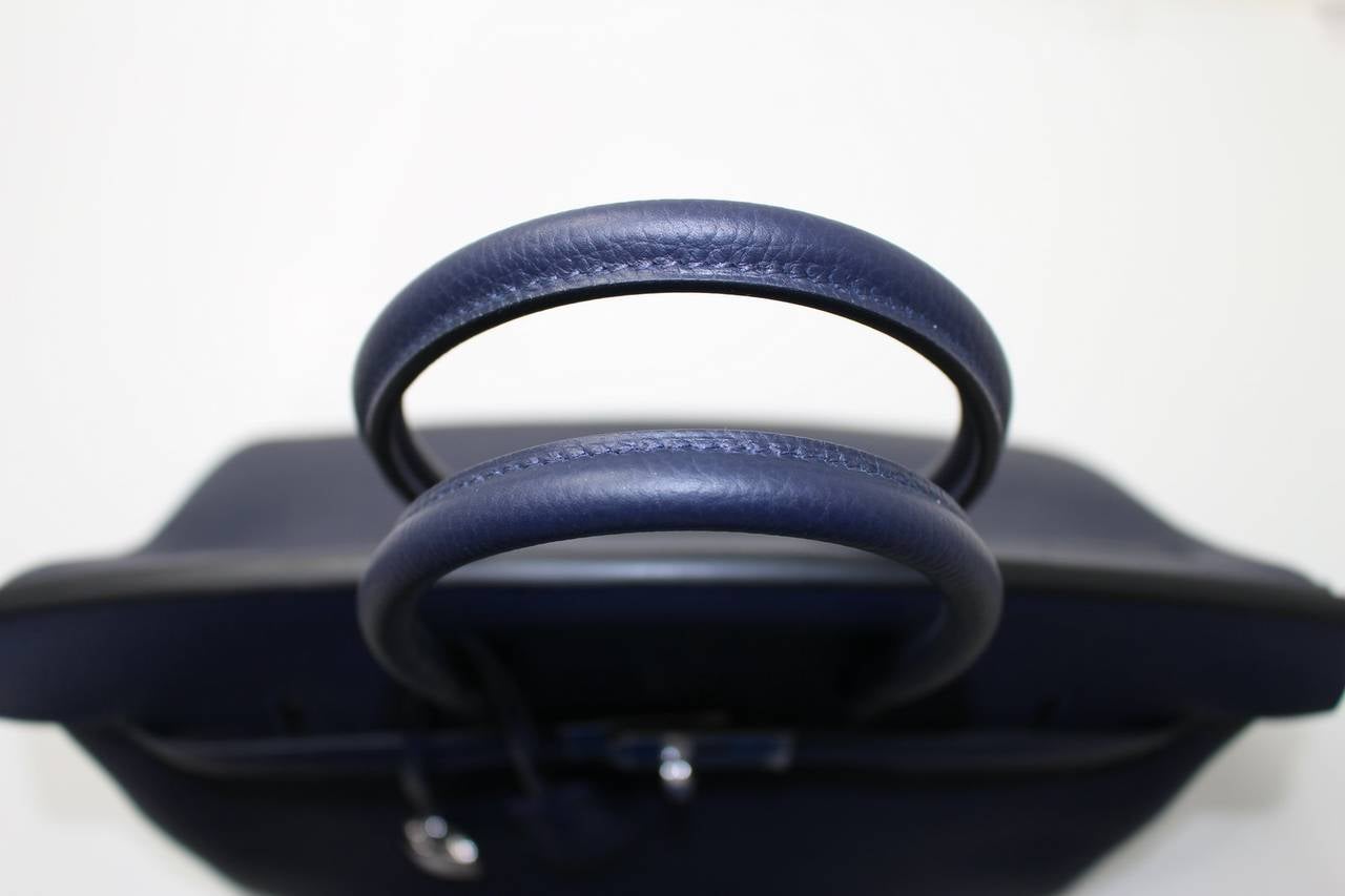 Hermes 35 cm Navy Blue Nuit Togo Leather Birkin with Palladium 4