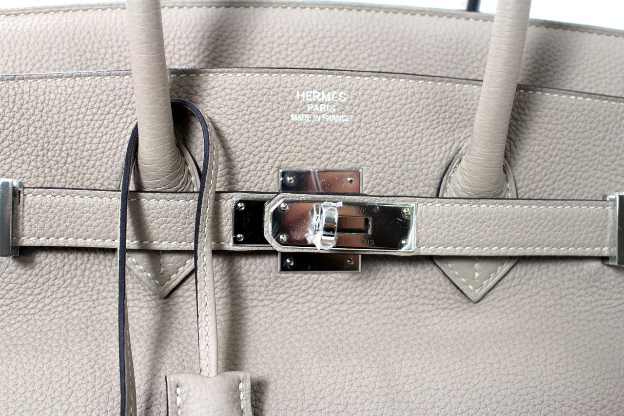 Hermes Gris Tourterelle 35 cm Togo Birkin Bag- Dove Grey Color For ...