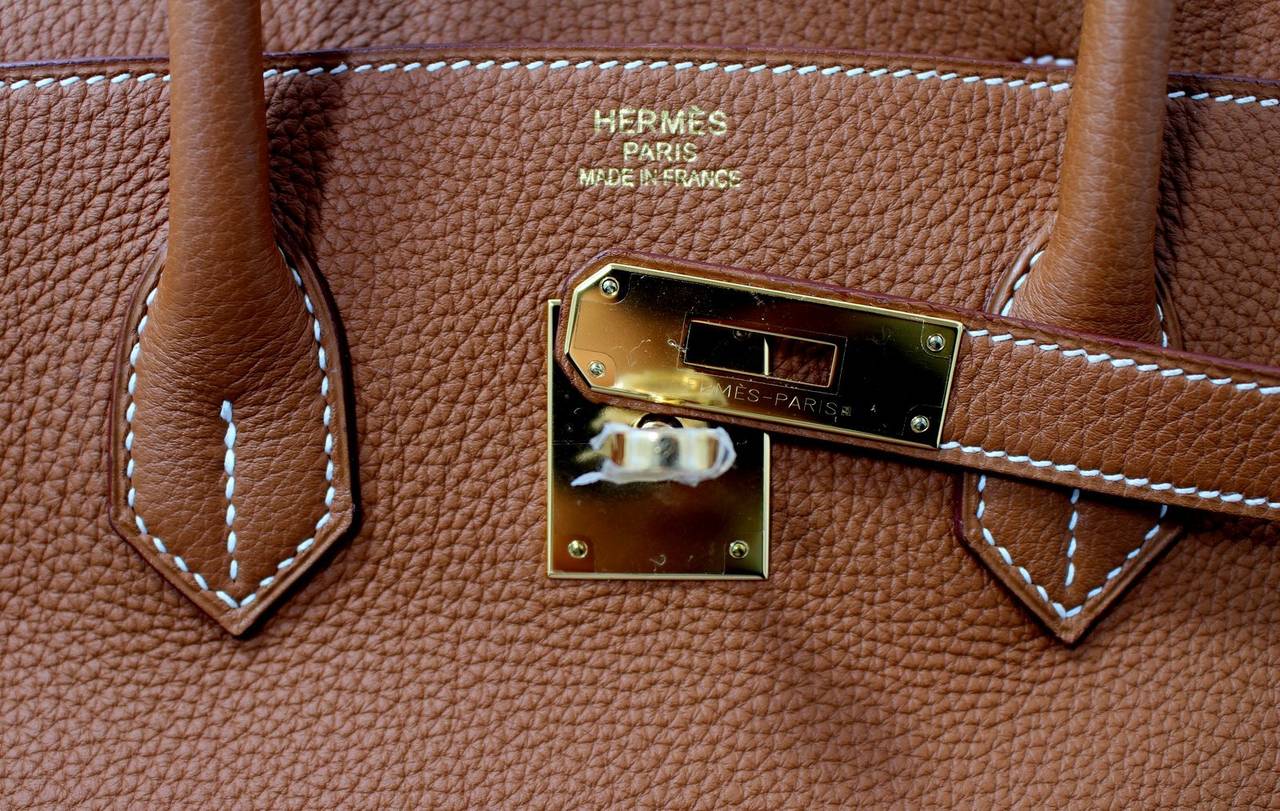 Hermes Classic Gold 35 cm Birkin Bag- Togo with GHW 2