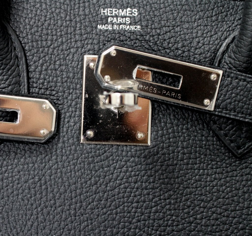 Hermes Plomb Black Togo Leather Birkin Bag- 30 cm with Palladium ...  