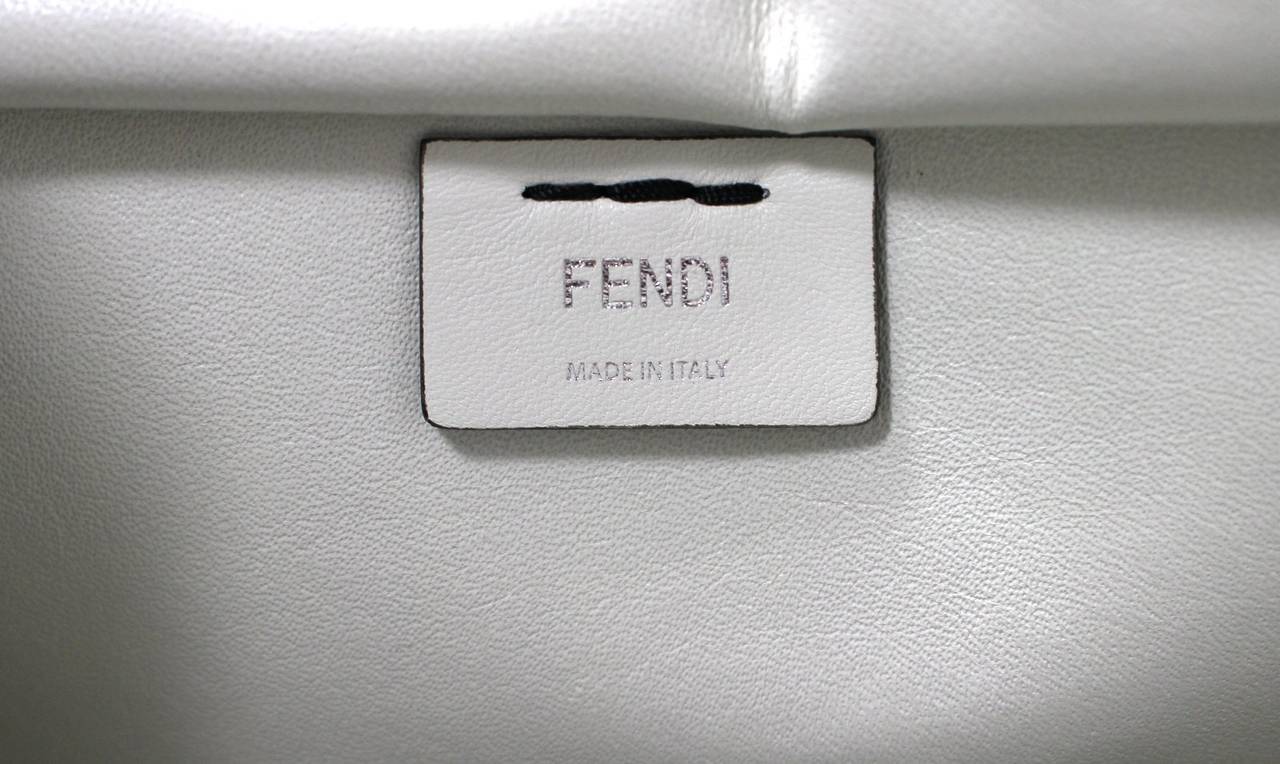 Fendi 3Jours Tote in Black Leather with White Interior 4