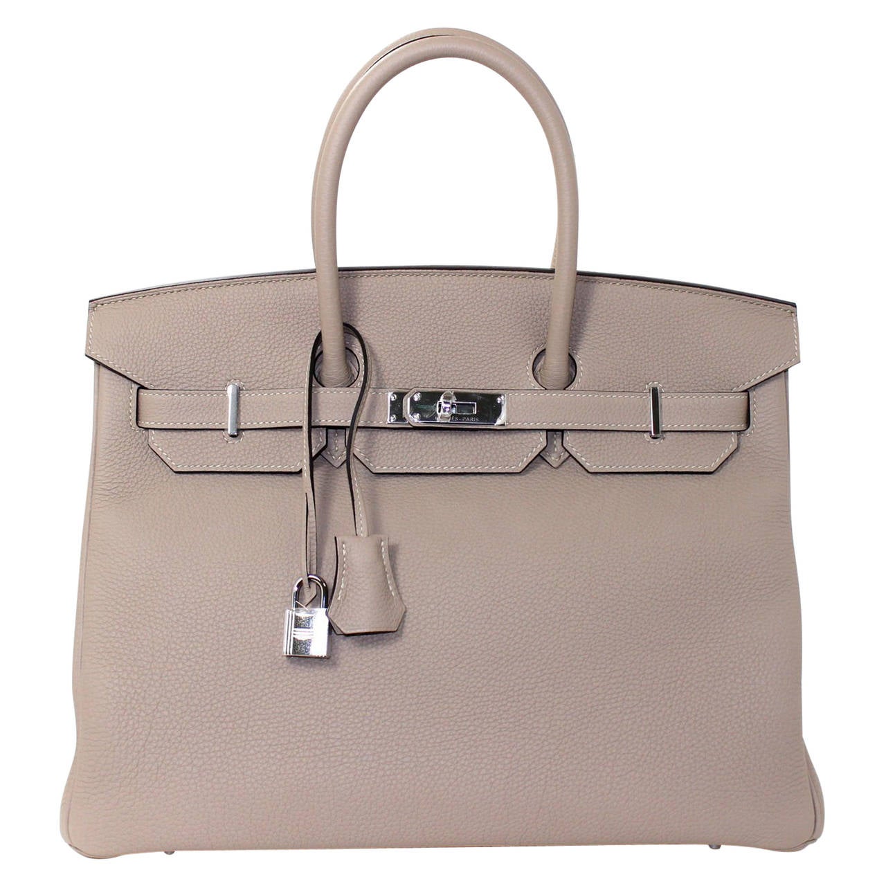 Hermes Gris Tourterelle 35 cm Togo Birkin Bag- Dove Grey Color