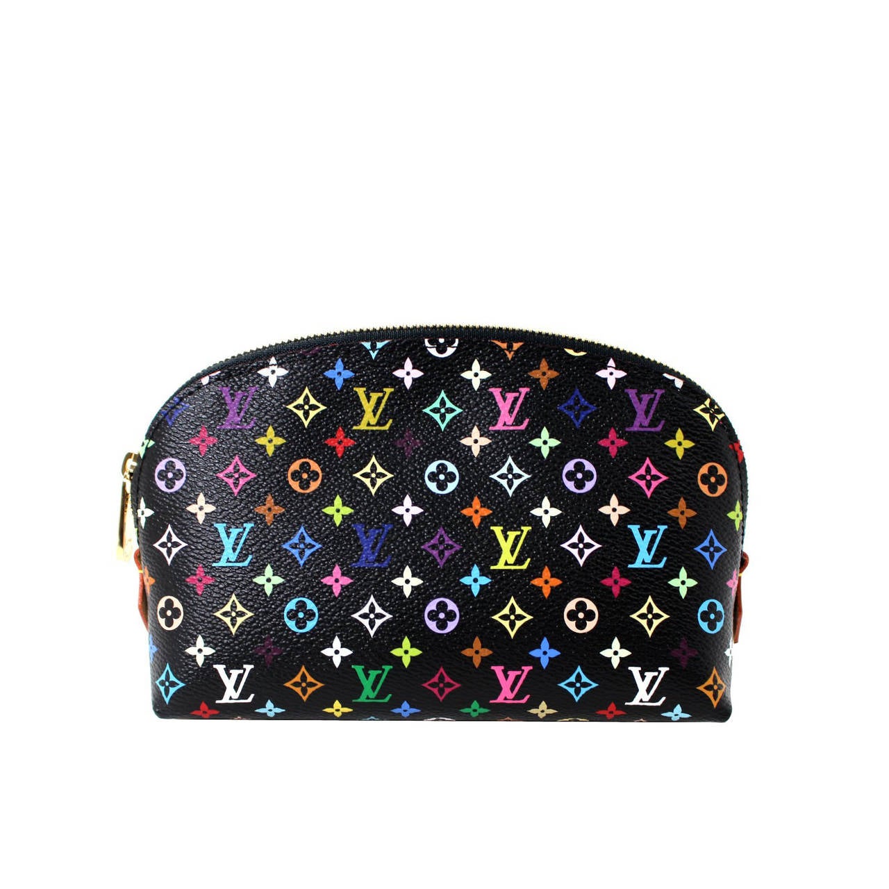 Louis Vuitton Black Multicolore Travel Case Clutch Pouch