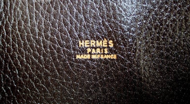 Hermès 45 cm Brown Burgundy Bicolor Ardennes Bolide Bag 1