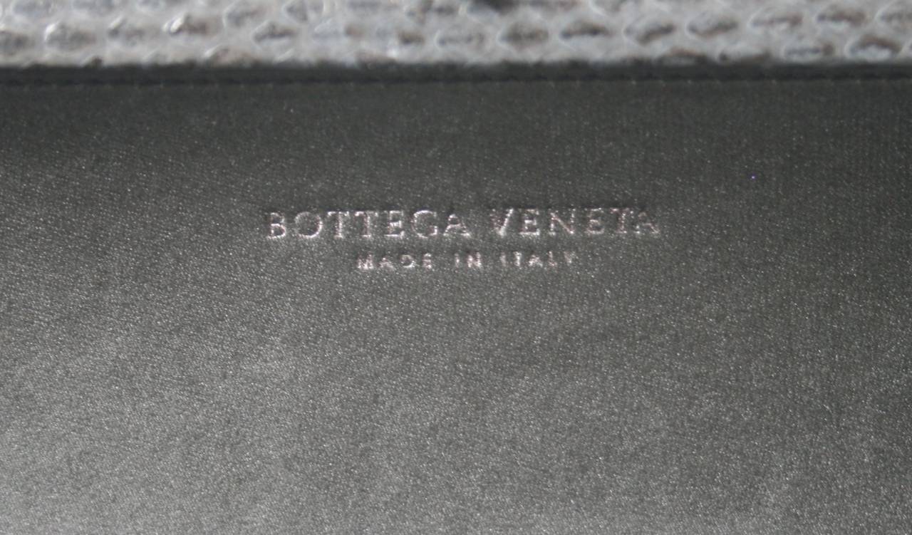 Bottega Veneta Ardoise Stretch Knot Satin Clutch with Ayers Skin Trim at  1stDibs