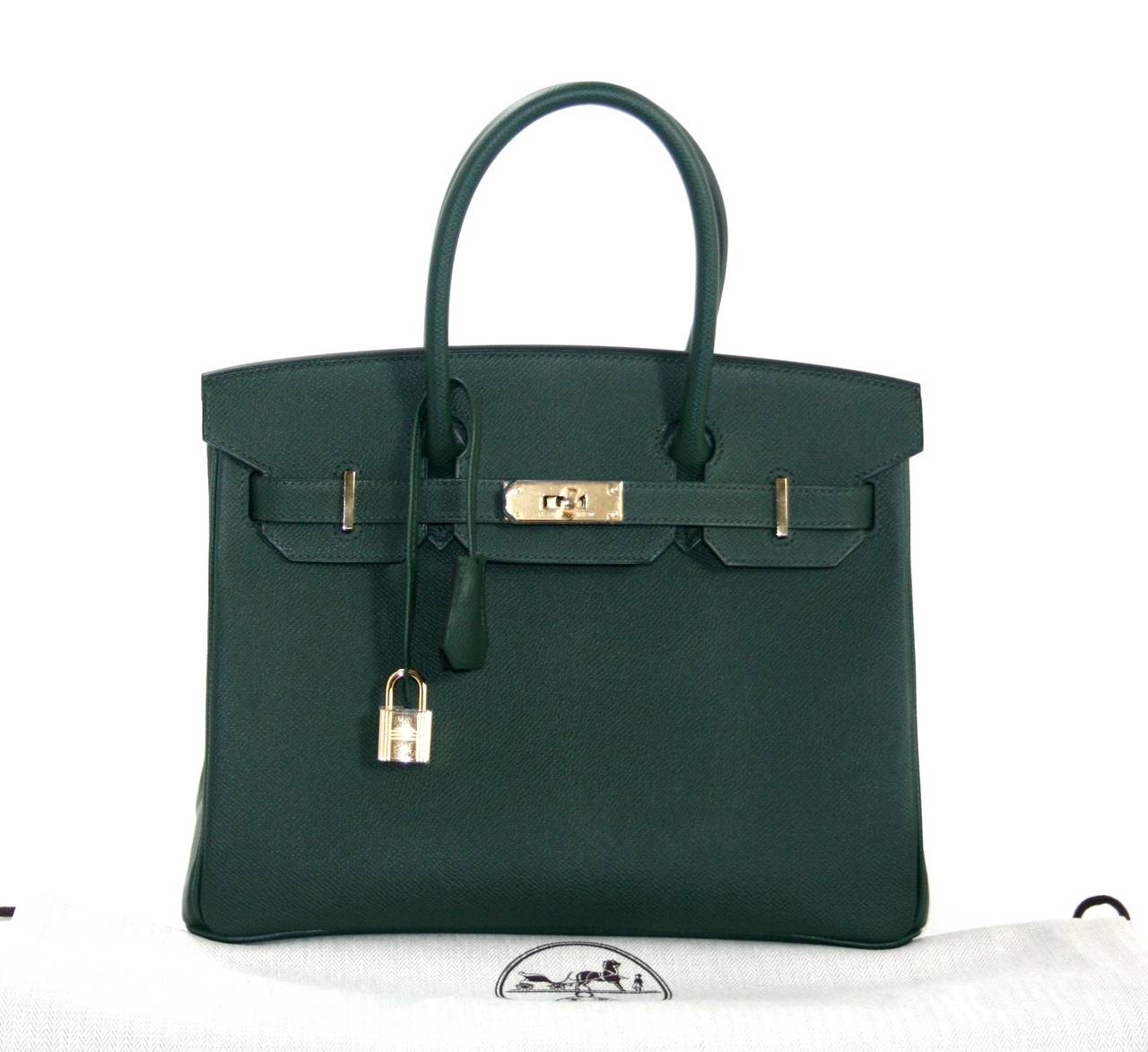 Hermès 30 cm Vert Anglais Epsom Birkin Bag with Gold Hardware 3
