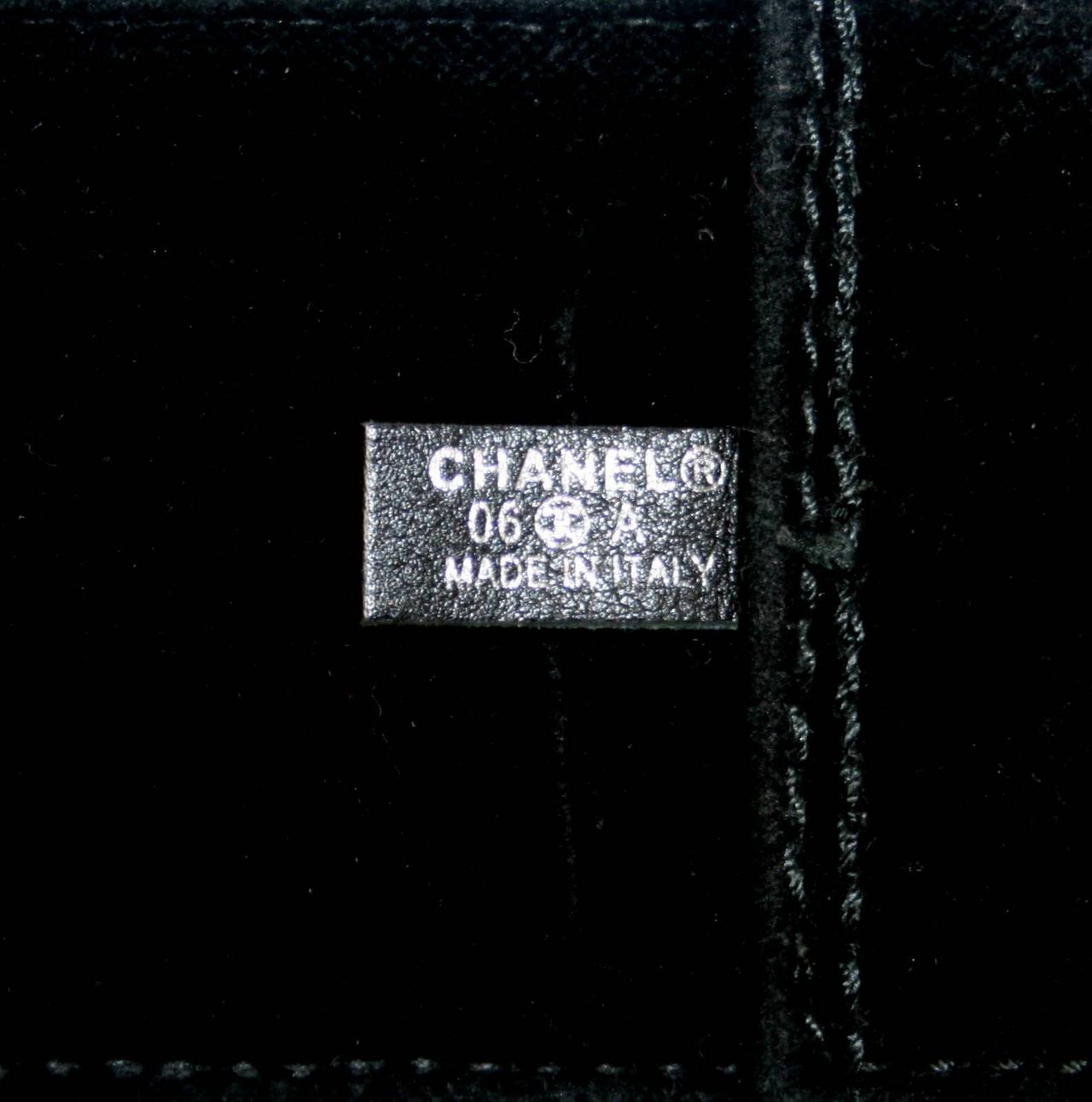 Chanel Black Velvet Belt with Silver Buckle size Large In Excellent Condition In New York City & Hamptons, NY