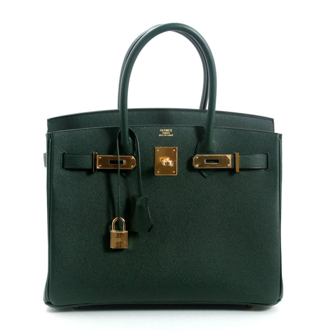 Women's Hermès 30 cm Vert Anglais Epsom Birkin Bag with Gold Hardware