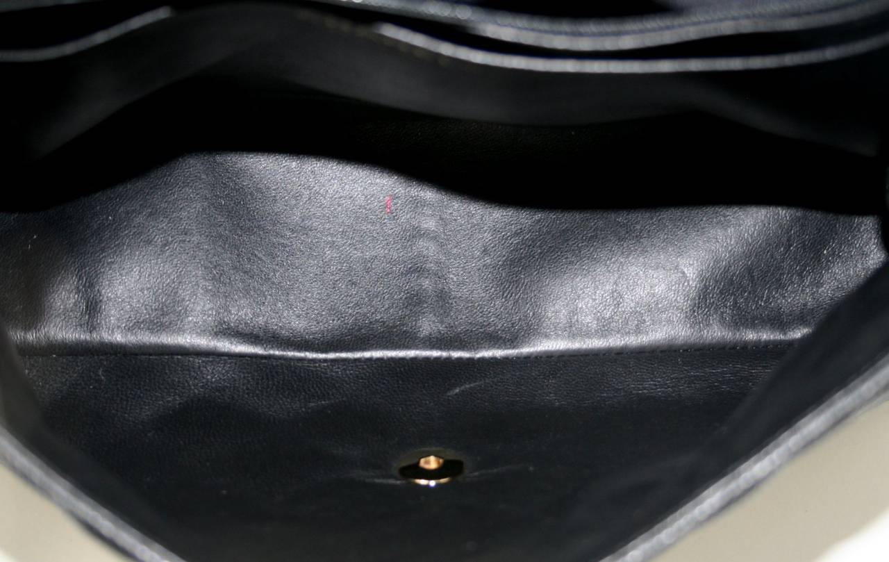 Chanel Black Caviar Leather Jumbo Classic Flap Bag GHW 2