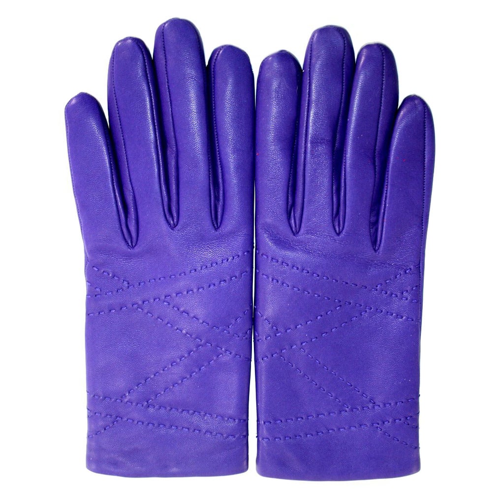 Hermès Iris Leather Gloves size 7.5