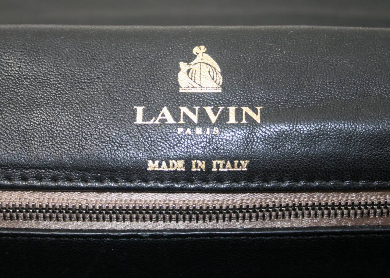 Lanvin Large Black Lambskin Happy Bag 3
