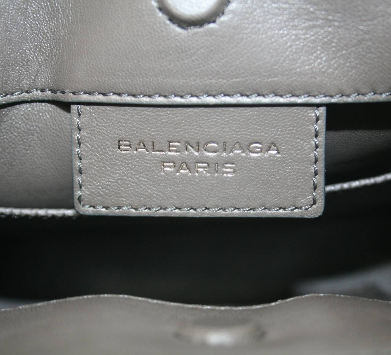 Balenciaga Dark Grey Python Papier Mini A4 Bag 2