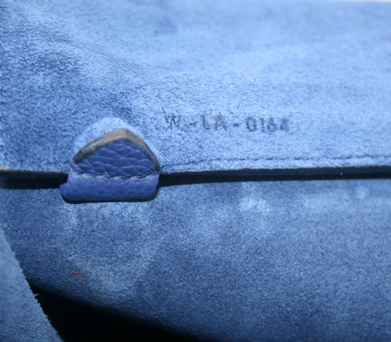 Celine Blue Leather Medium Cabas Phantom Tote Bag with Belt 3