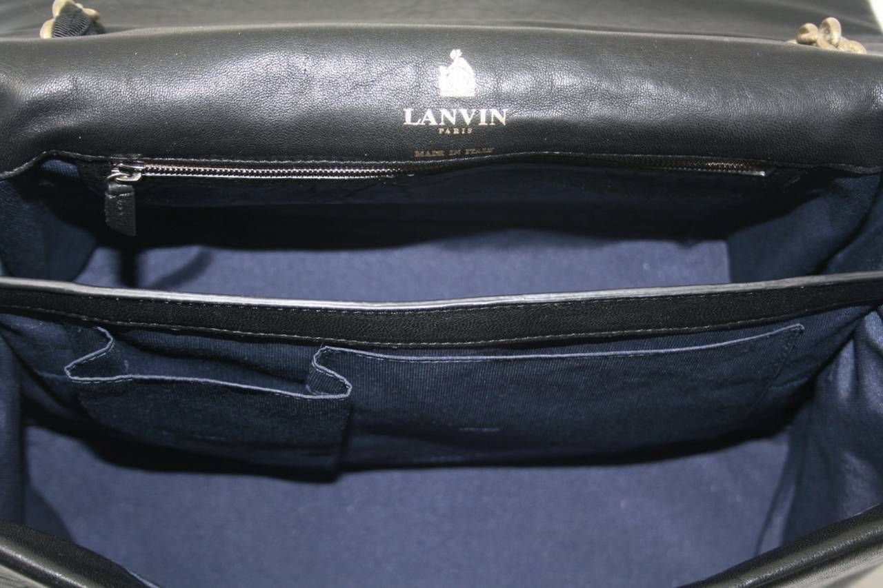 Lanvin Large Black Lambskin Happy Bag 2