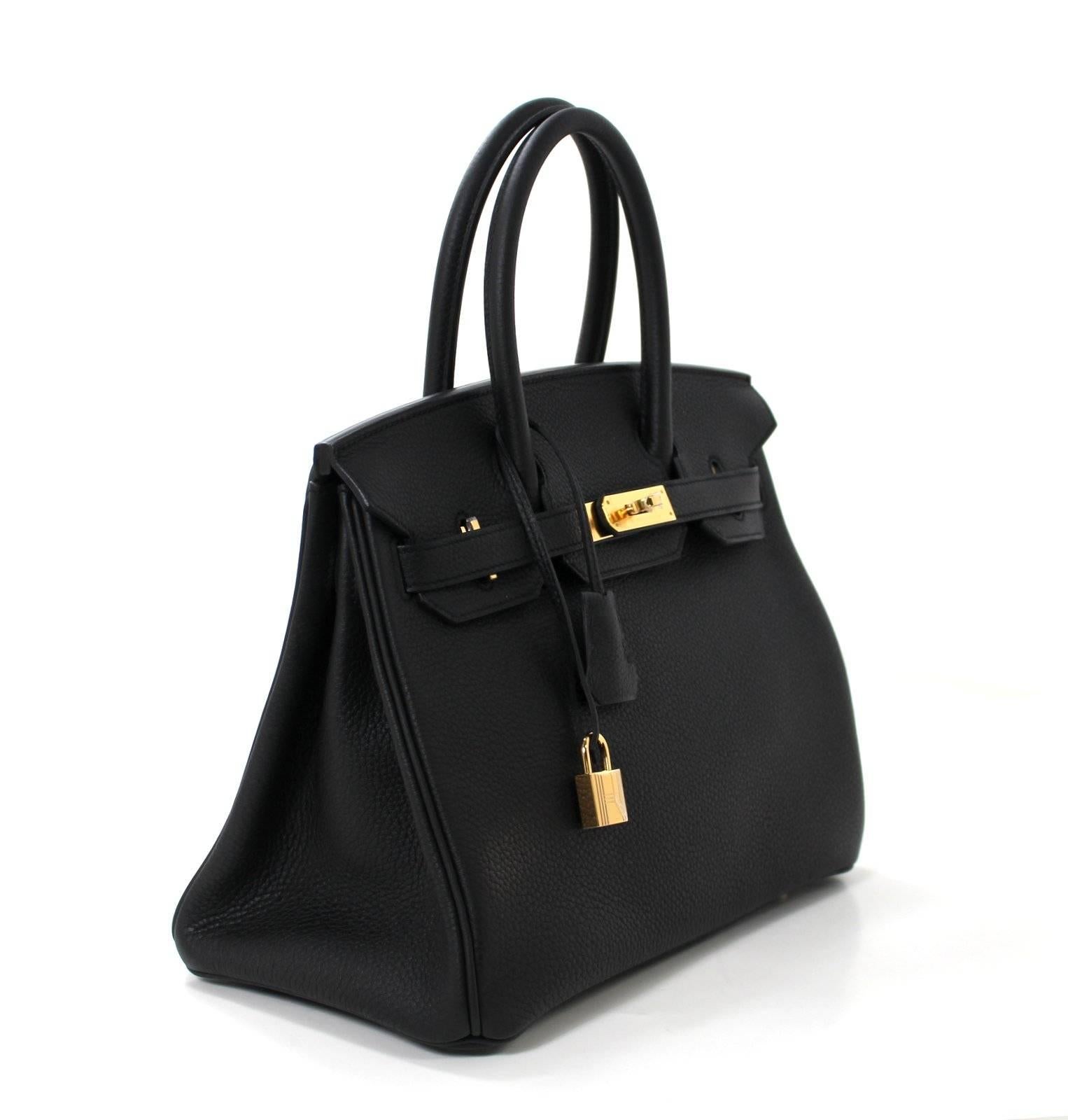 Hermes Black Birkin Bag- 30 cm Togo with Gold HW In New Condition In New York City & Hamptons, NY