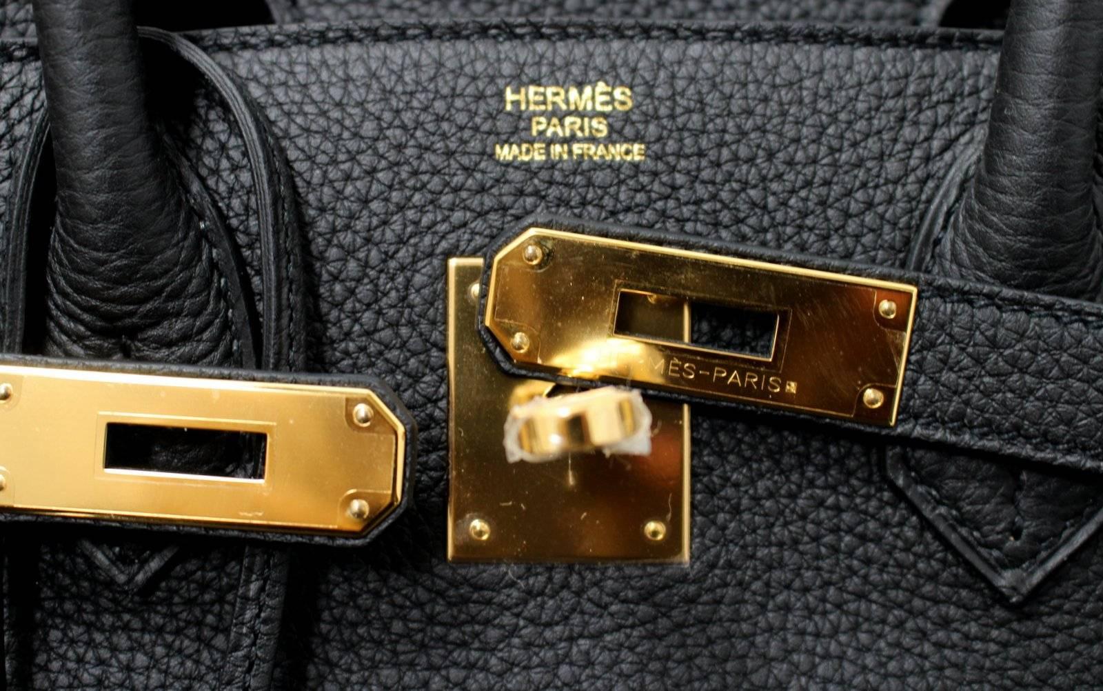 Hermes Black Birkin Bag- 30 cm Togo with Gold HW 2
