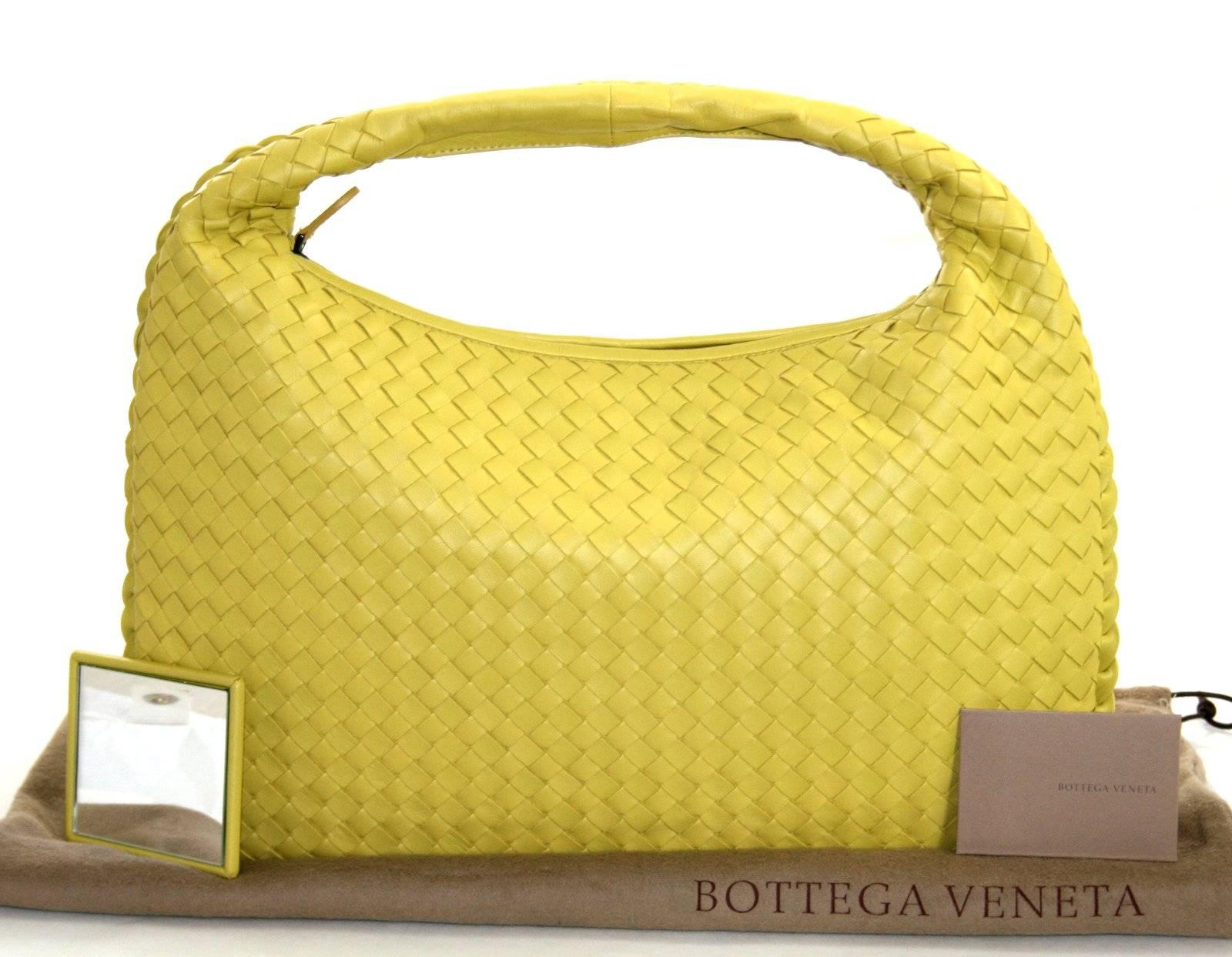 Bottega Veneta Yellow Large Veneta Shoulder Bag 5