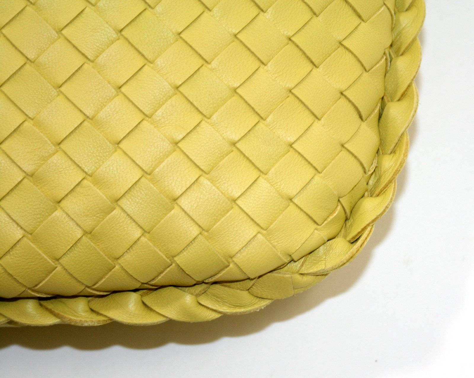 Women's Bottega Veneta Yellow Large Veneta Shoulder Bag