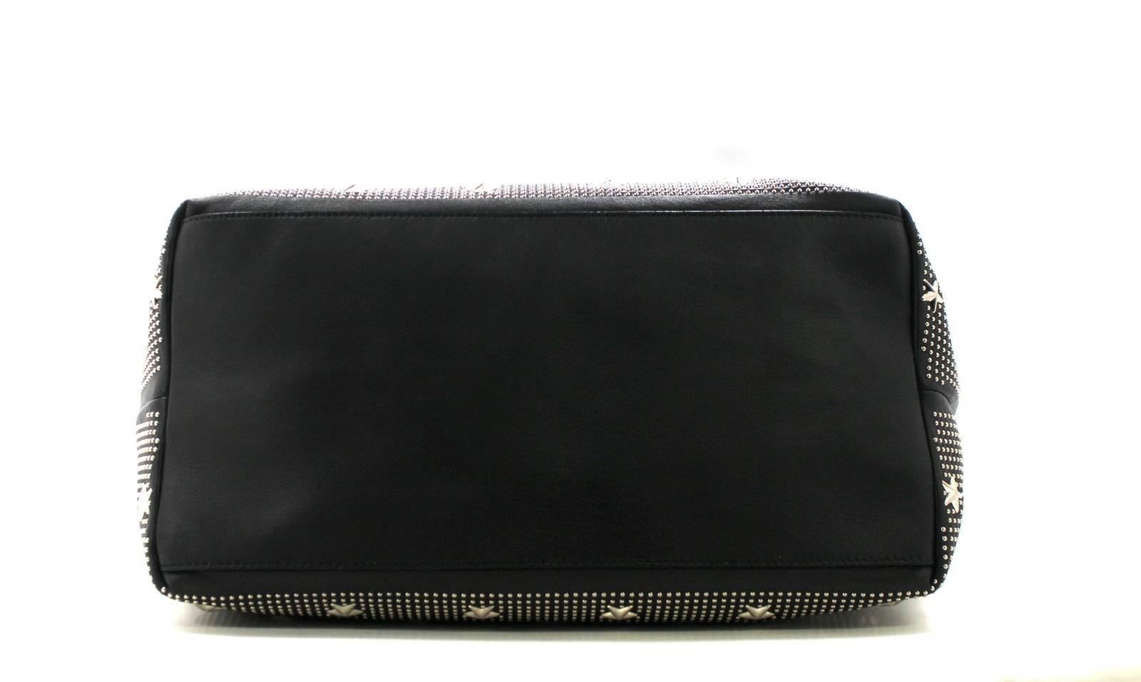 Jimmy Choo Black Leather Star Stud Tote- Sasha 1