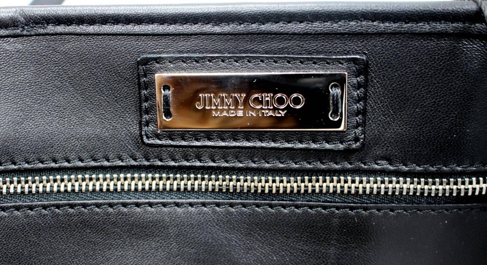 Jimmy Choo Black Leather Star Stud Tote- Sasha 5