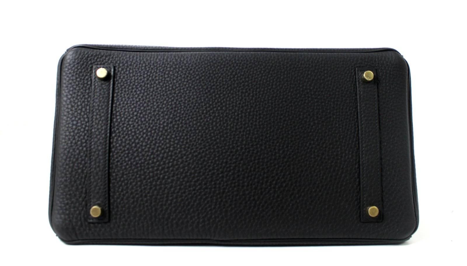 Women's Hermes Black Birkin Bag- 35 cm, Togo Leather with Gold Hardware
